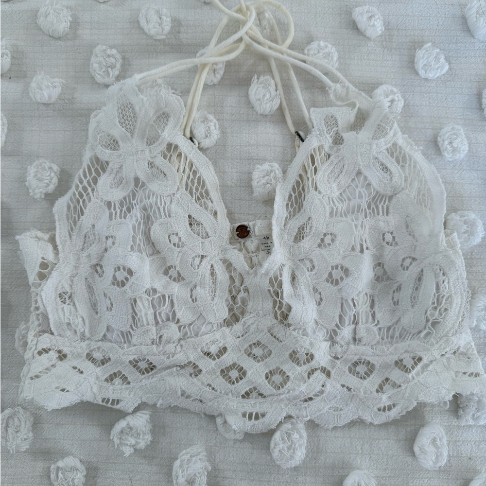 Elegant White Lace Bralette